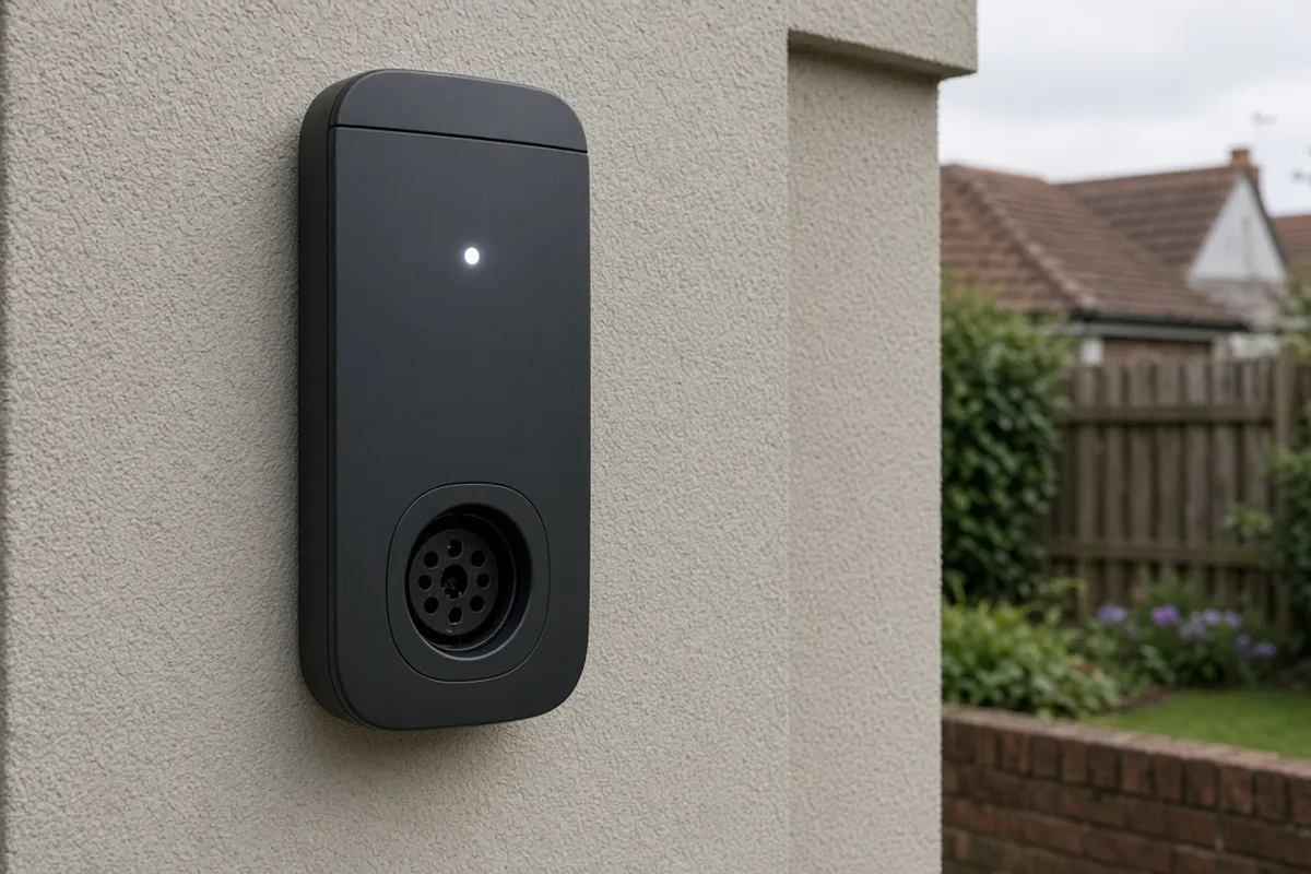 Close-up of a smart home EV wallbox